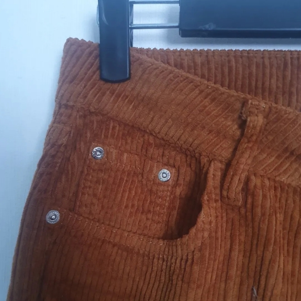 River Island Rust Jumbo Cord Trousers 10 uk Corduroy Pants Autumnal - Picture 5 of 6